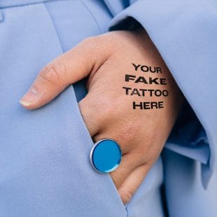 Your fake Tattoo Here Tattoo on hand