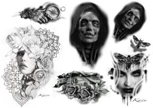 Buy fake tattoos designed by tattoo artist flash 1 by Kain - Like ink