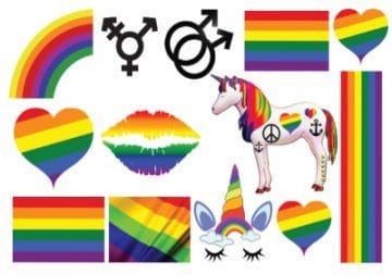 Pride tattoos. Buy fake tattoos with Pride motifs - Like ink.