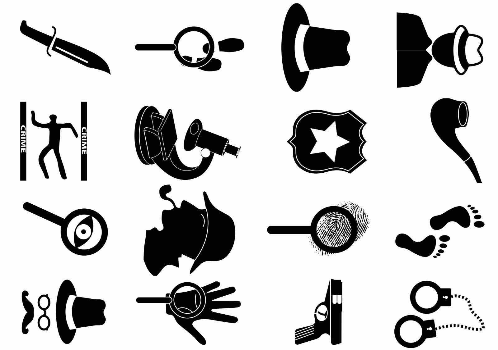 Detective icons as fake tattoos.
