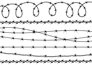 Tattoo Barbed Wire. Barbed wire tattoos in different designs as fake tattoos. Pamela Anderson tattoo.