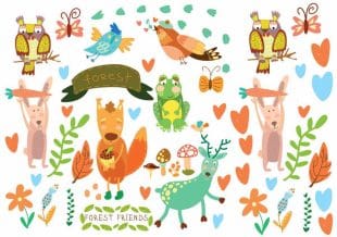 Forest Friends temporary tattoos.