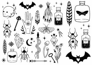 Magical tattoos / Magic temporary tattoos
