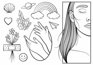 Nathalie Anna Gill Illustrations from like ink. Tattoo with fine lines.