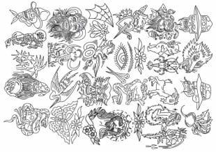 Tattoo artist Dominic at Zoo Tattoo flash - Fake Tattoos - Like ink