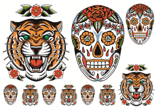 Sugar skull Tattoos - Zoi Tattoo - Like ink - Artist Oliver