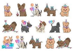 Dogs children's party fake tattoos.