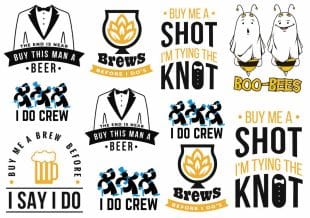 Bachelor party temporary tattoos from Like ink for bachelor parties and weddings.