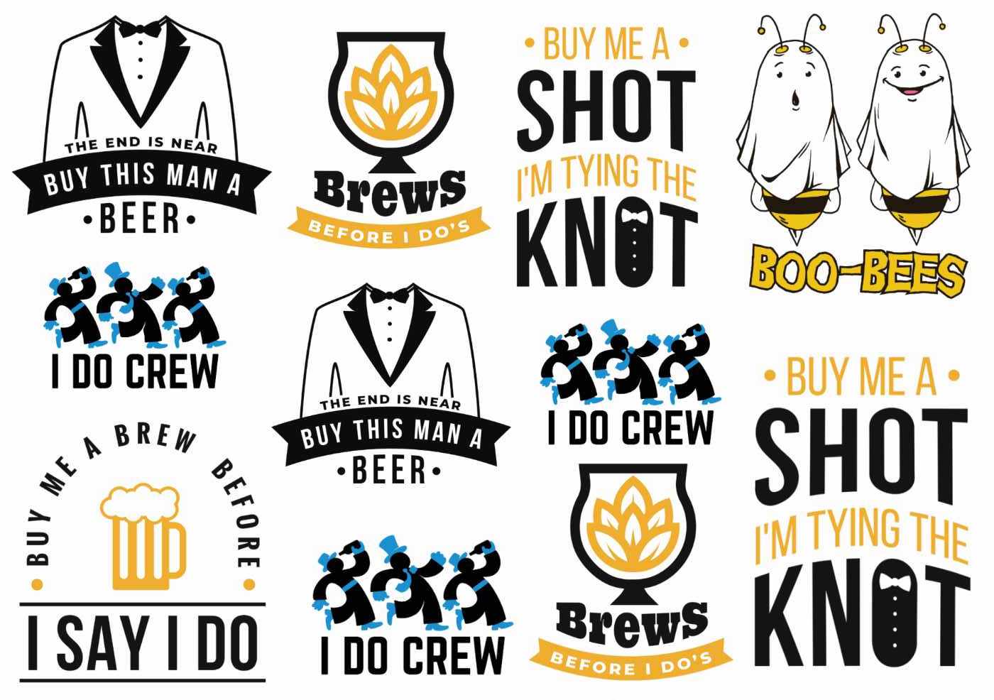 Bachelor party temporary tattoos from Like ink for bachelor parties and weddings.