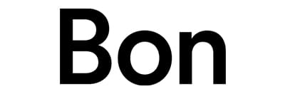 Bilden visar ordet Bon i fet, svart, sans-serif typsnitt på en vit bakgrund, vilket för tankarna till moderna designtrender inom branschen för tillfälliga tatueringar.